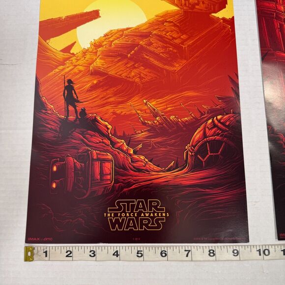 Star Wars The Force Awakens Posters Original Movie Promo 9.5 x 13 IMAX 2015 AMC - Picture 14 of 14